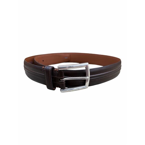 Brighton VENETO Italian Calfskin Leather Brown Belt Size 34 M11328 Unisex